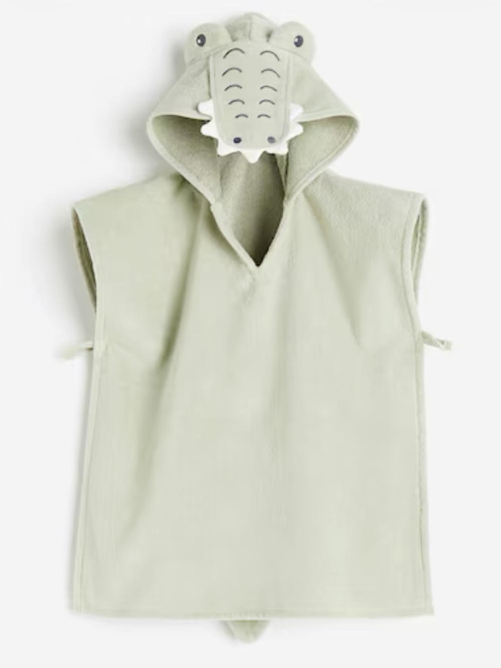 Light Green Crocodile Poncho Baby Hooded Towel From H&M Home 22 In x 20 In